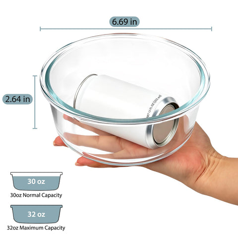 Freshmage borosilicate glass bowl close-up highlighting thick durable glass