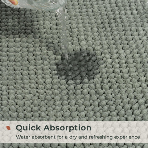FRESHMINT rug underside showing non-slip backing for stable, safe placement