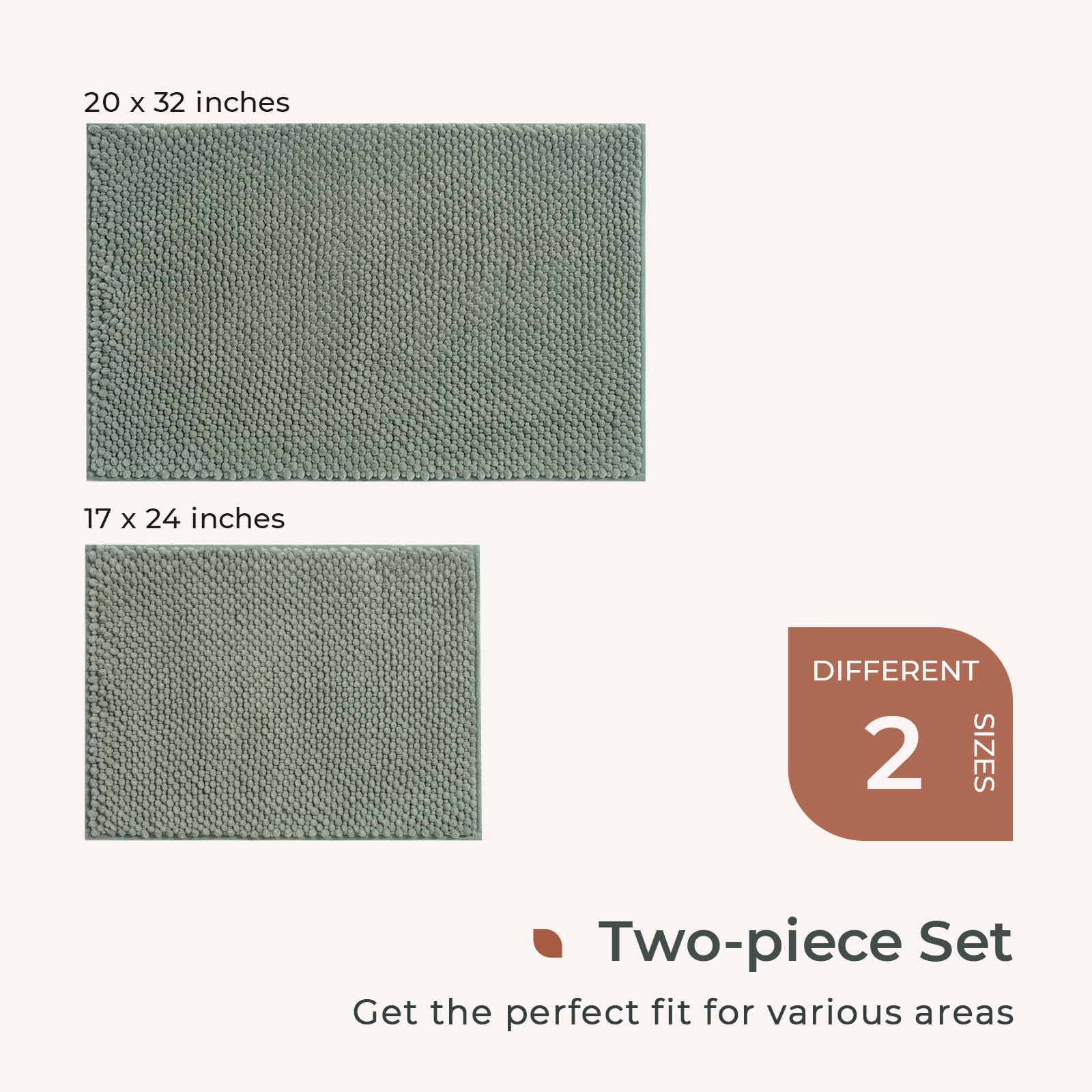FRESHMINT mats on floor showing size difference for proper placement decisions