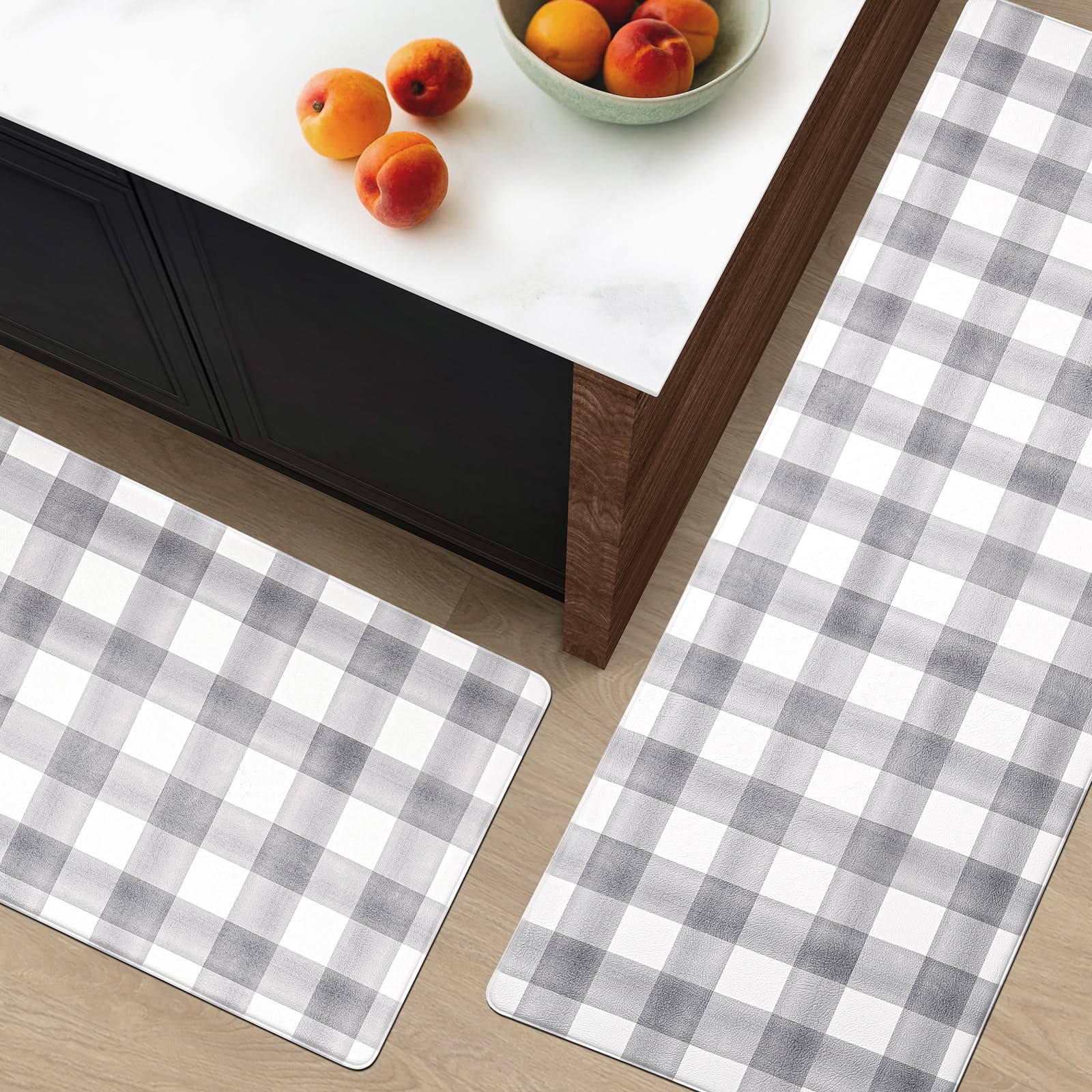 FRESHMINT close-up of buffalo plaid texture highlighting durable surface benefit