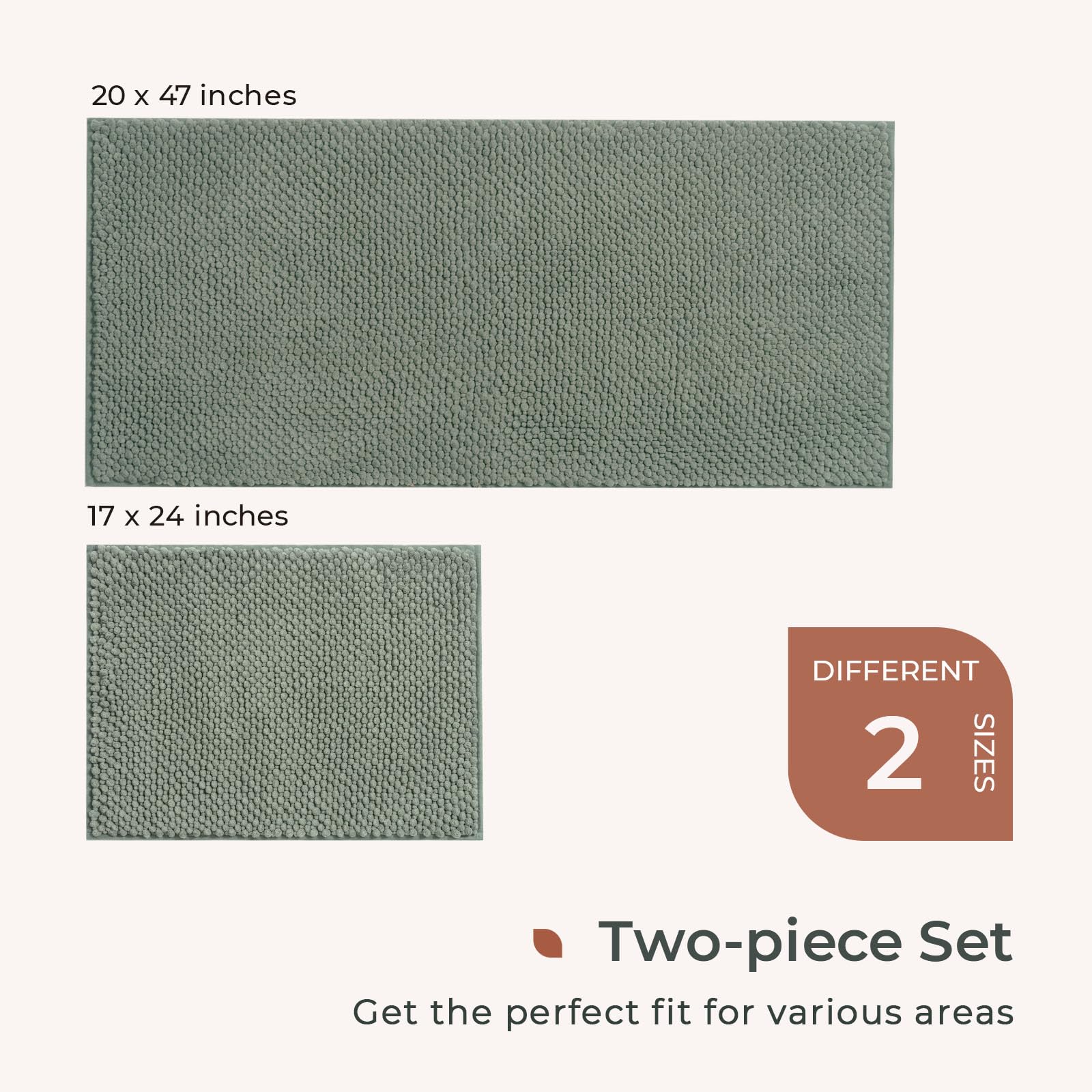 FRESHMINT non-slip backing close detail for secure footing benefit