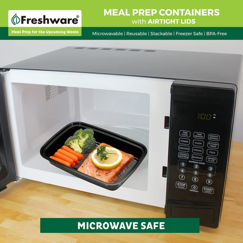 Freshware container side profile highlighting durable, reusable design