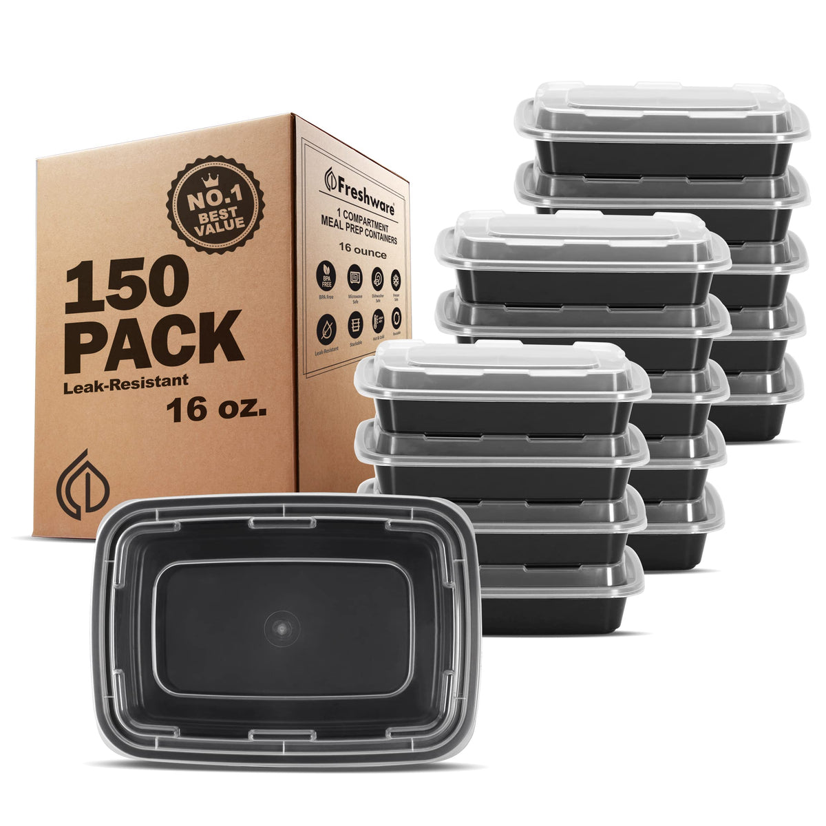 Freshware front packaging showing 150-pack and benefits