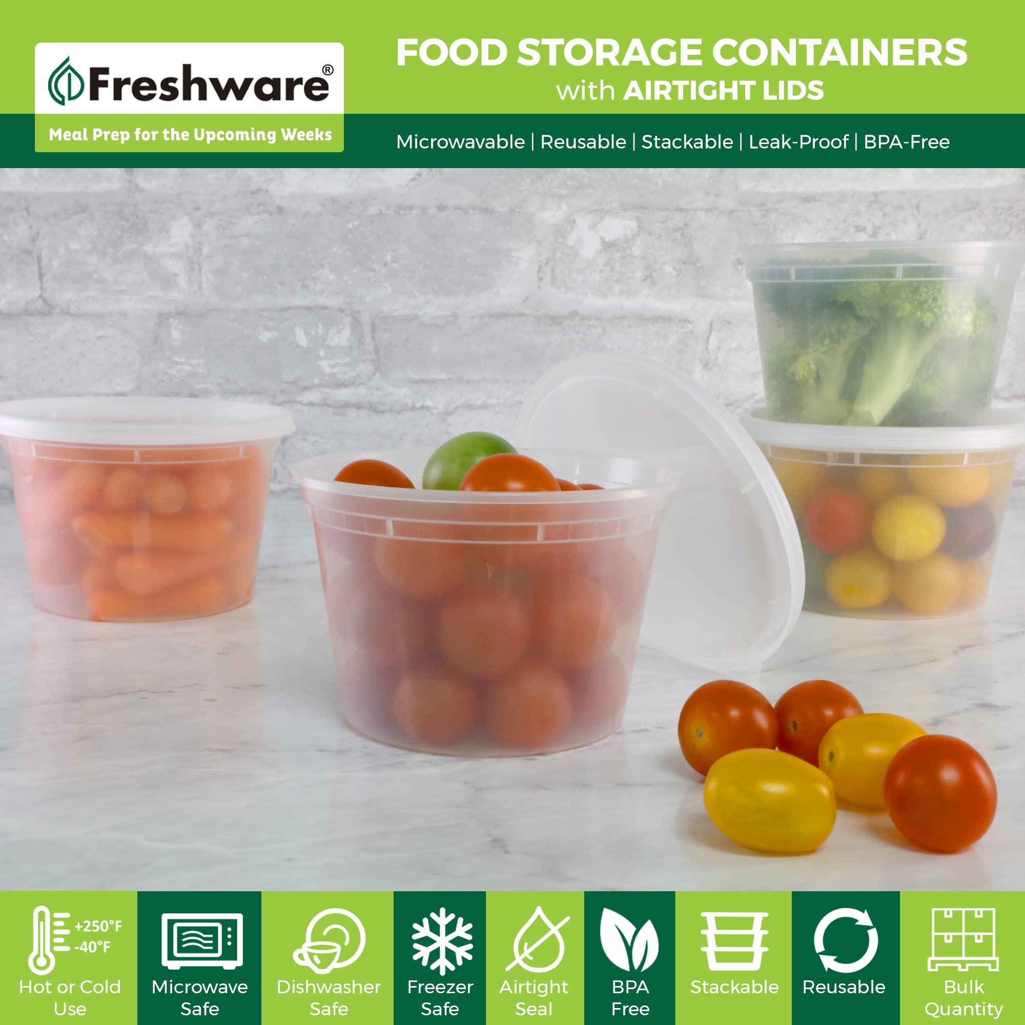 Freshware lid close-up showing tight seal to prevent spills and leaks