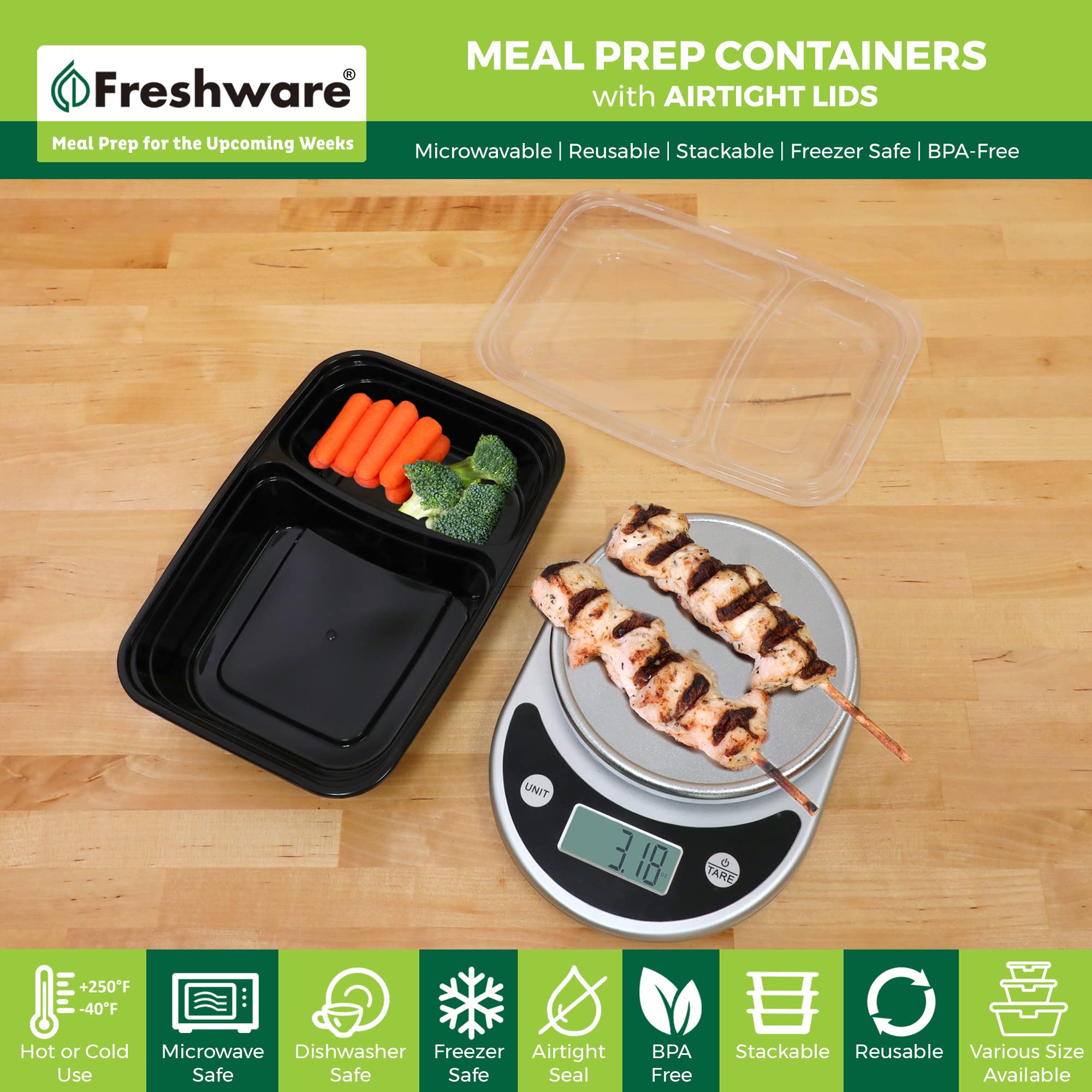 Freshware close-up of lid seal demonstrating leak-resistant benefit