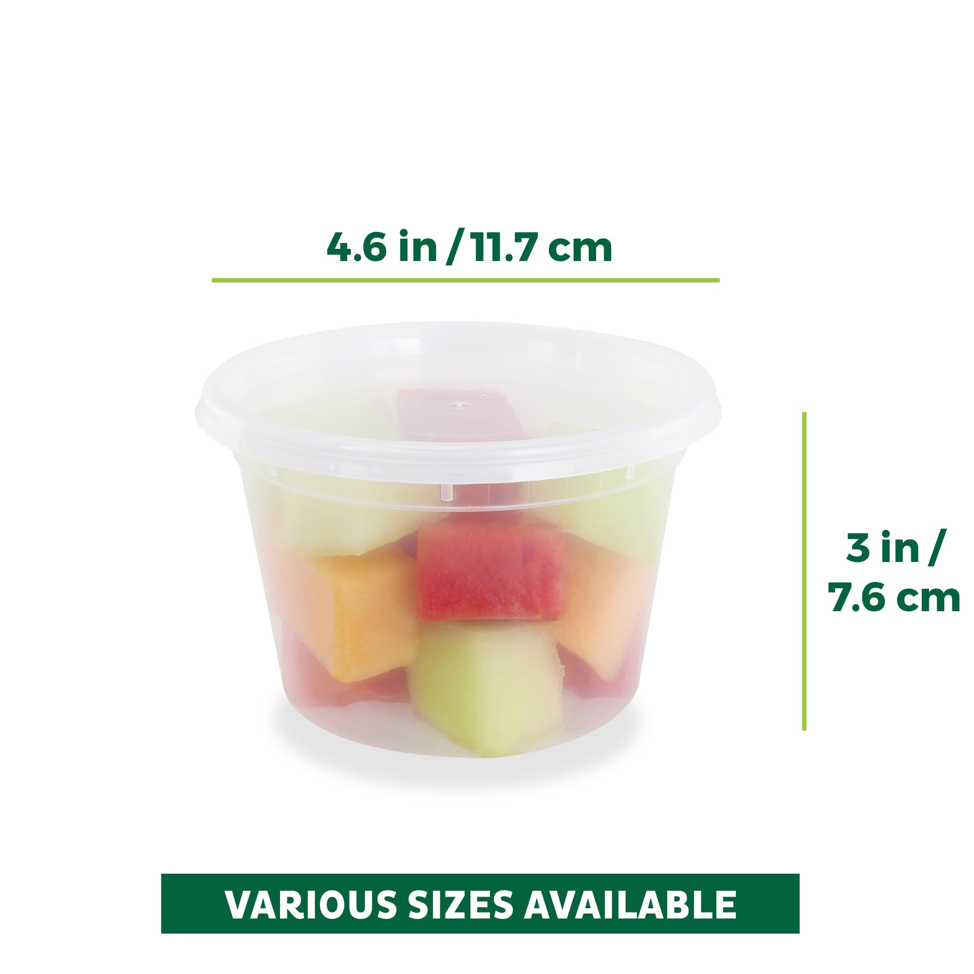 Freshware open container filled with soup highlighting reheating convenience