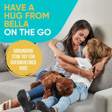 FRIENDLY CUDDLE size comparison with a toy to show compact 5 lb scale