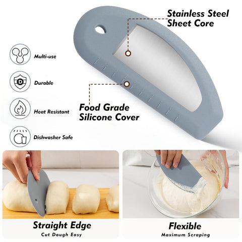 Friheten Danish dough whisk and spatula for gentle mixing and scraping