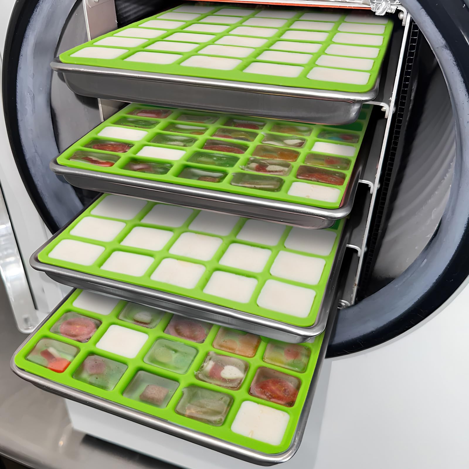 Friheten removed freeze-dried bites displayed for neat storage and use