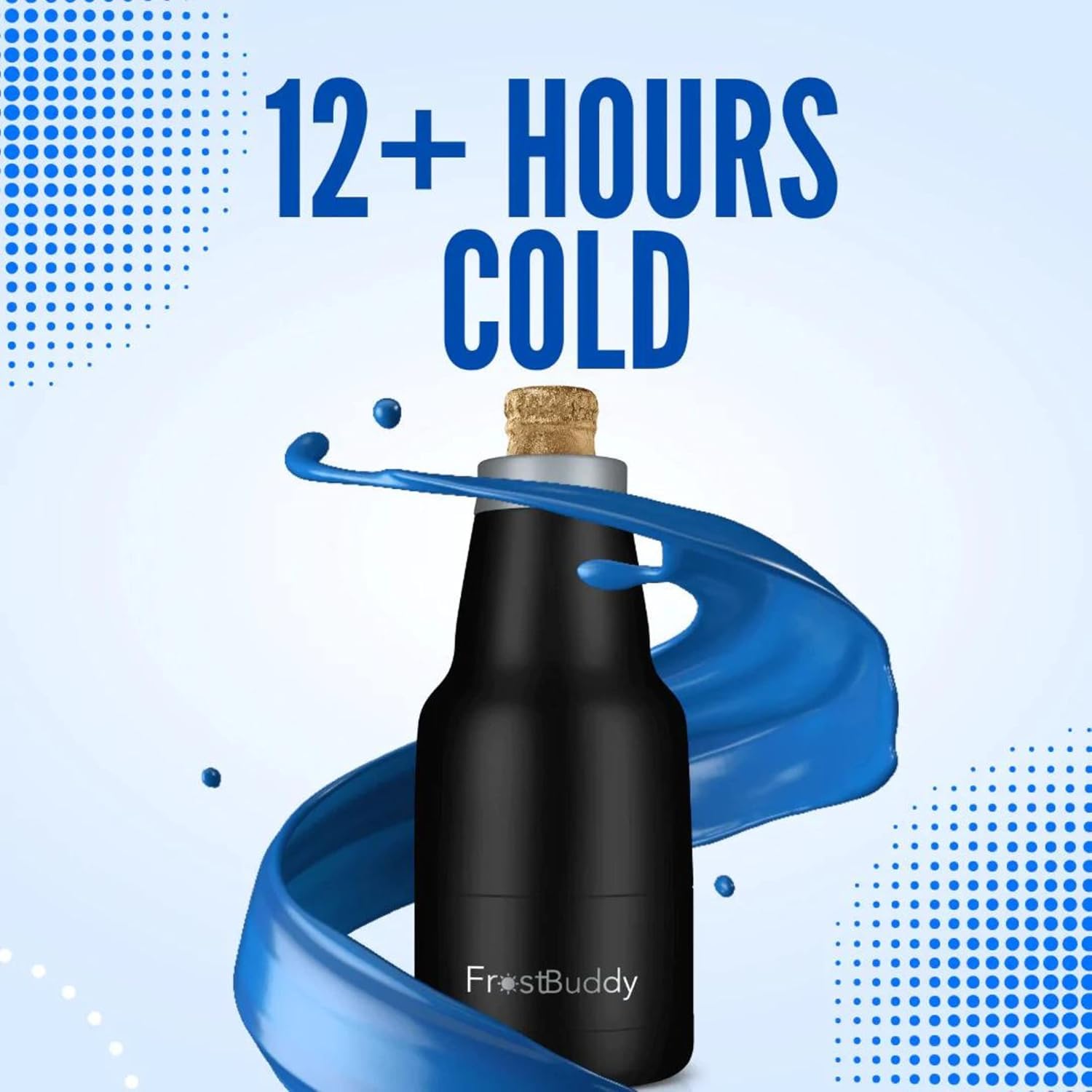Frost Buddy with detachable bottle opener attached for convenient bottle opening anywhere