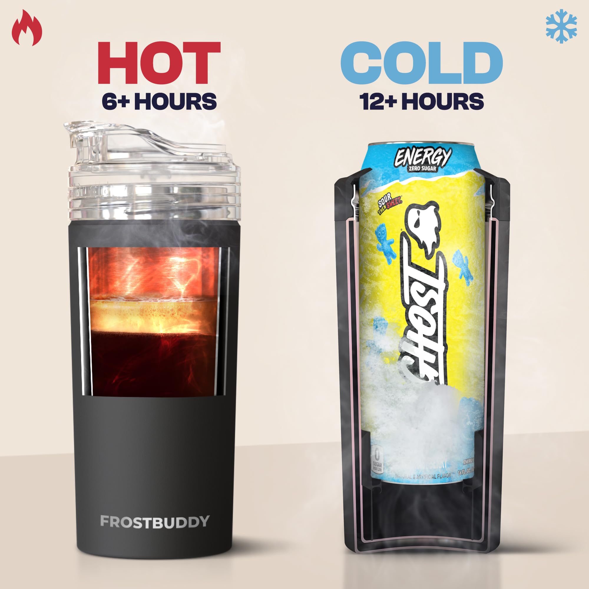 Frost Buddy in use at a tailgate keeping drinks icy cold