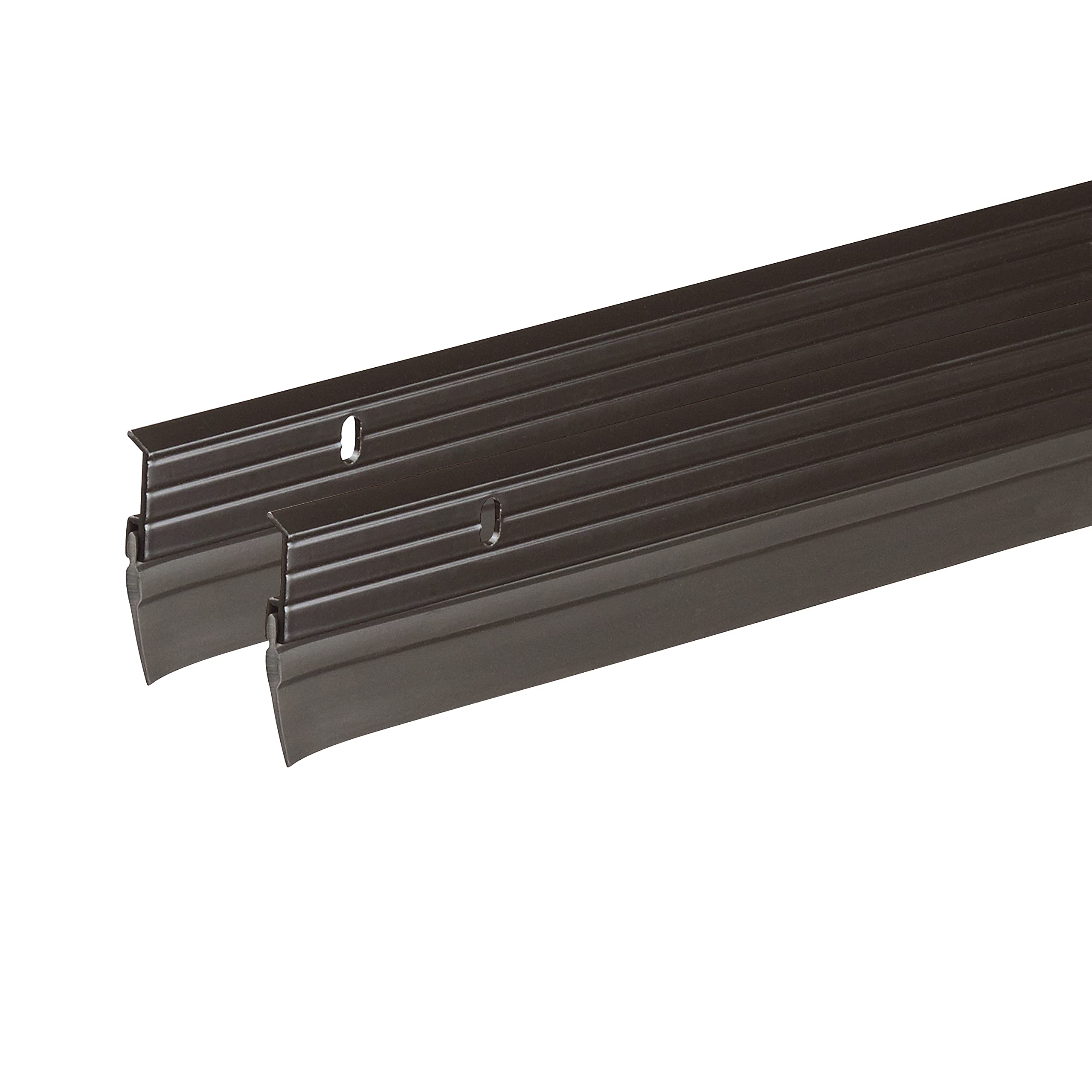 Frost King close-up of hard-anodized aluminum and vinyl blade, benefits durability