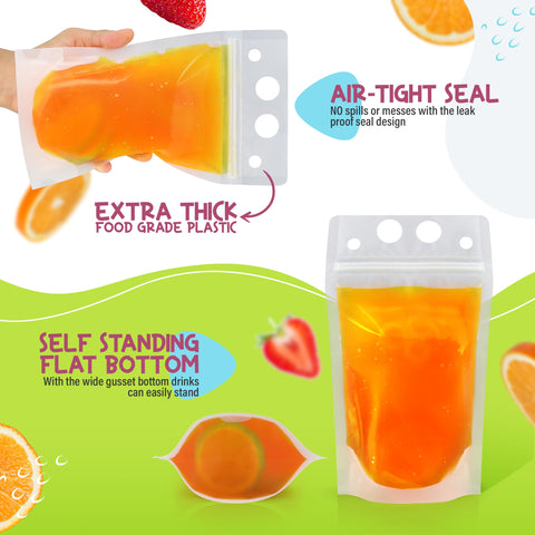 FROZIP plastic texture and edge detail, durable material for repeated use