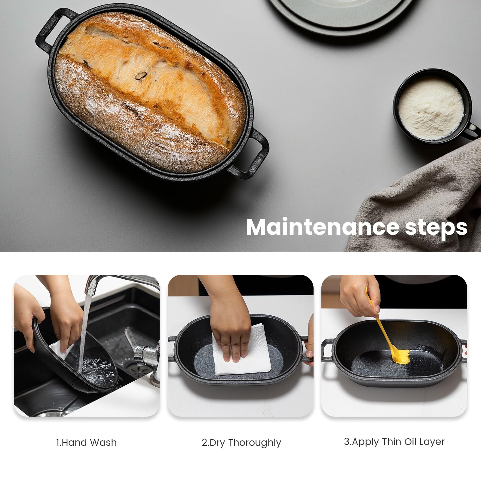FRRLY lid used as skillet showing versatility for searing and serving