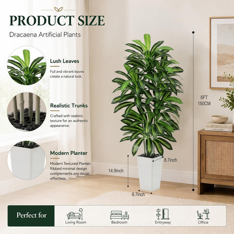 FSOHOI dracaena textured trunk highlighting realistic bark detail