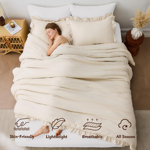 FUANNA side profile showing comforter loft and even fill for consistent comfort