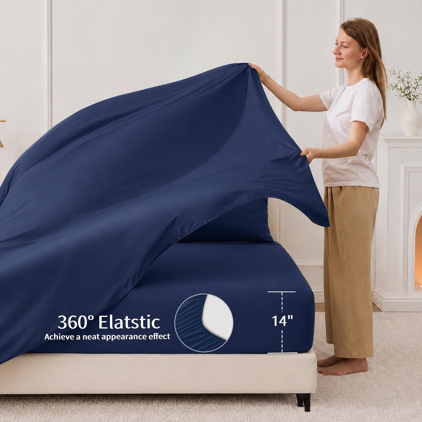 FUANNA brushed microfiber fabric texture close-up for a soft hand-feel