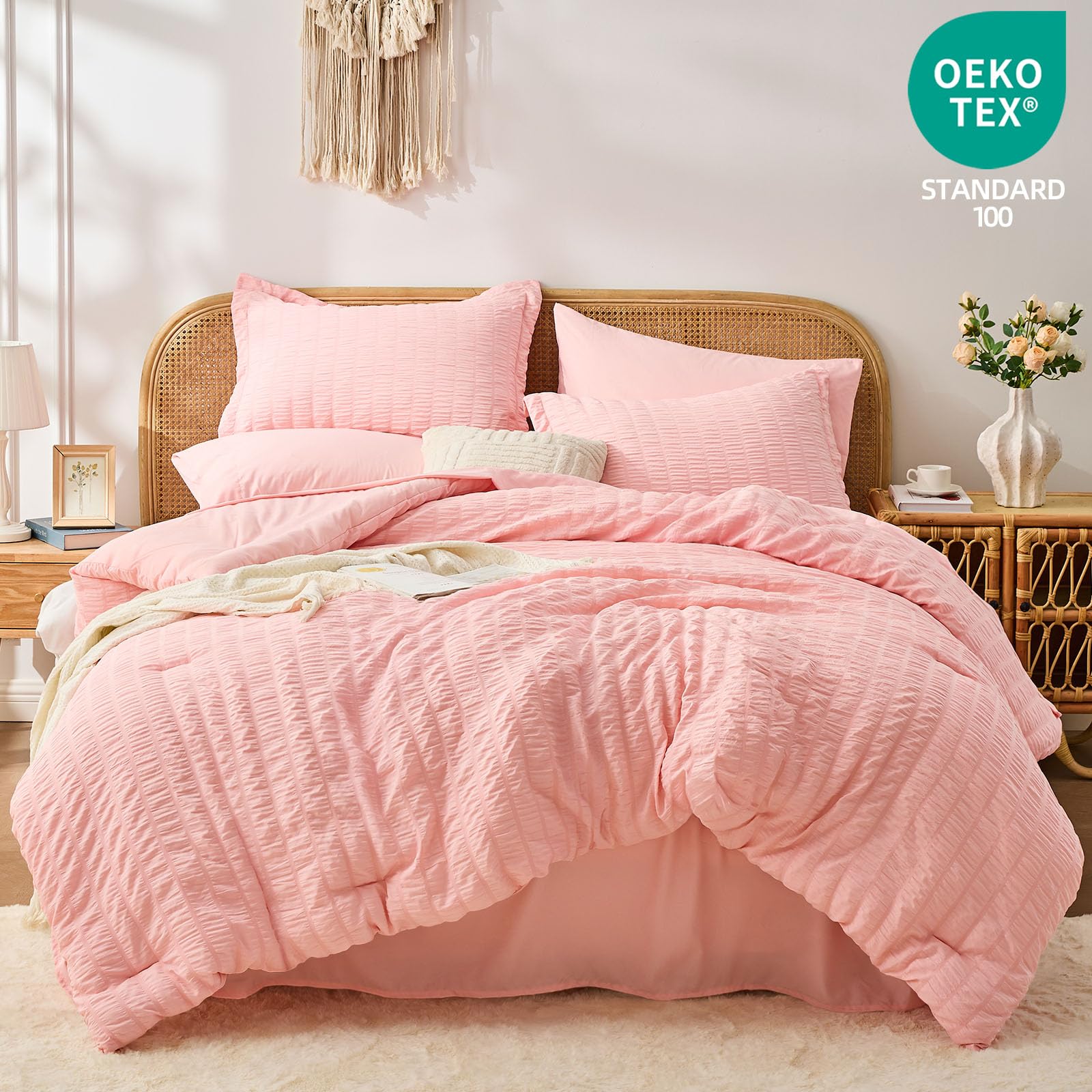FUANNA pillow shams and pillowcases display conveying soft feel and coordinated look