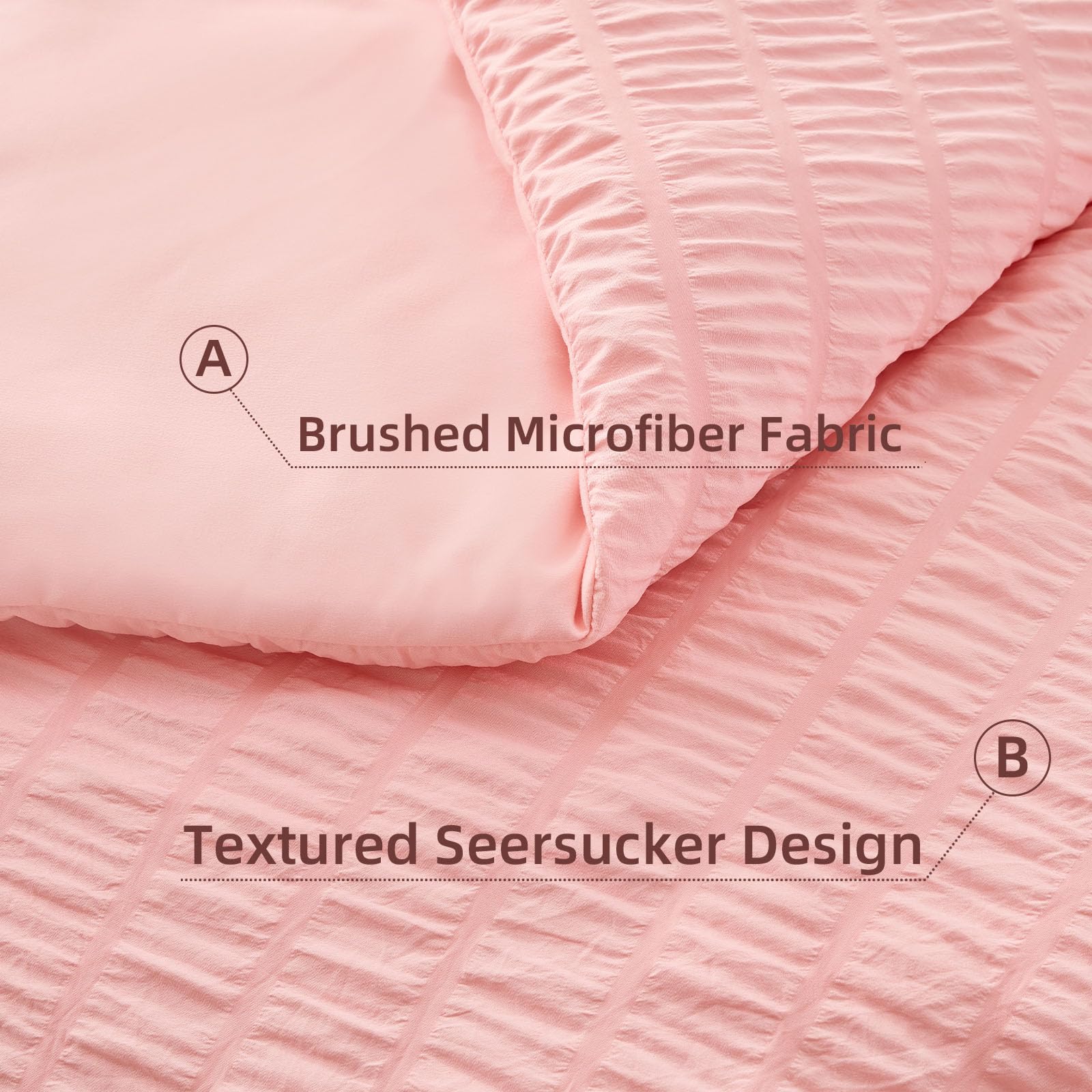 FUANNA vacuum-packaging image showing unpacking tip to revive loft and remove creases
