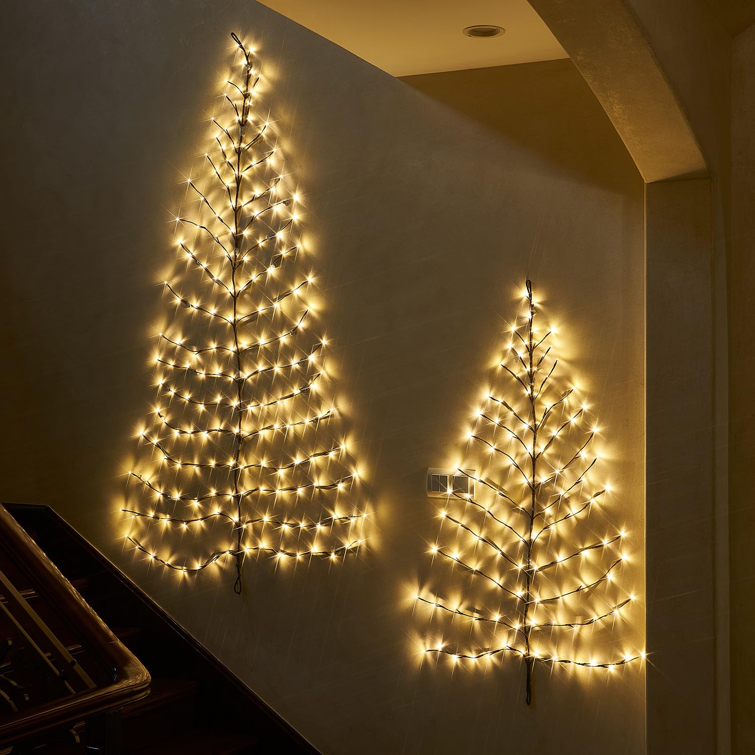 Fudios tree decorated with ornaments and garland demonstrating personalization