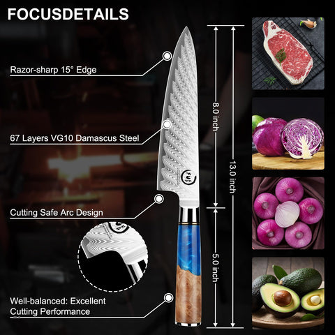 Fukep knife chopping vegetables demonstrating precise control