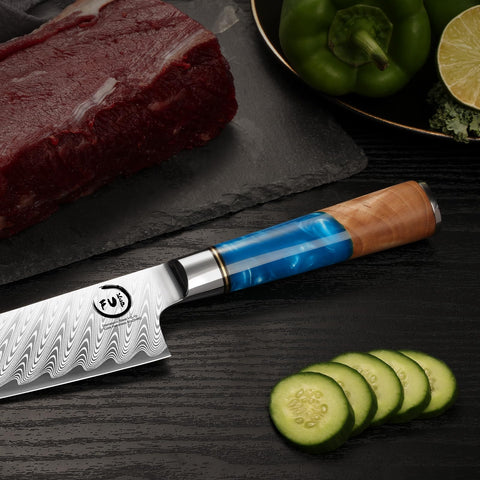 Fukep knife side profile showing blade taper for smooth cuts