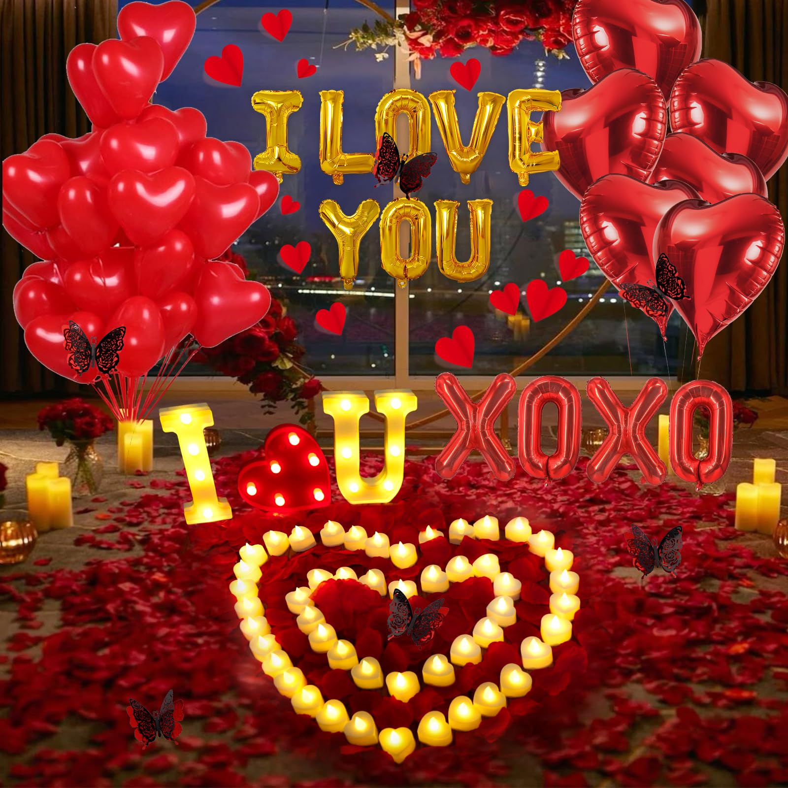 fulasiteu detail of 'I LOVE YOU' letters showing sturdy construction and visibility