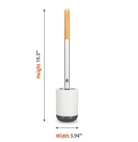 Full Circle brush beside common objects to show compact scale and fit