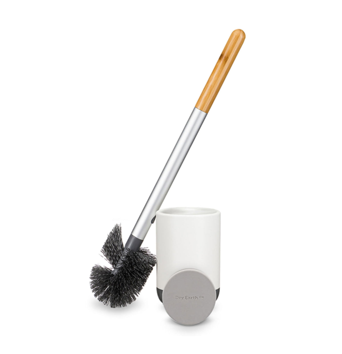 Full Circle front view showing ceramic holder and bamboo handle for stylish hygiene