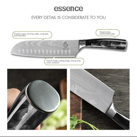 FULLHI knives beside measuring tape to display scale and versatile sizes