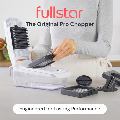fullstar close-up of 420 stainless steel blades for precise dicing
