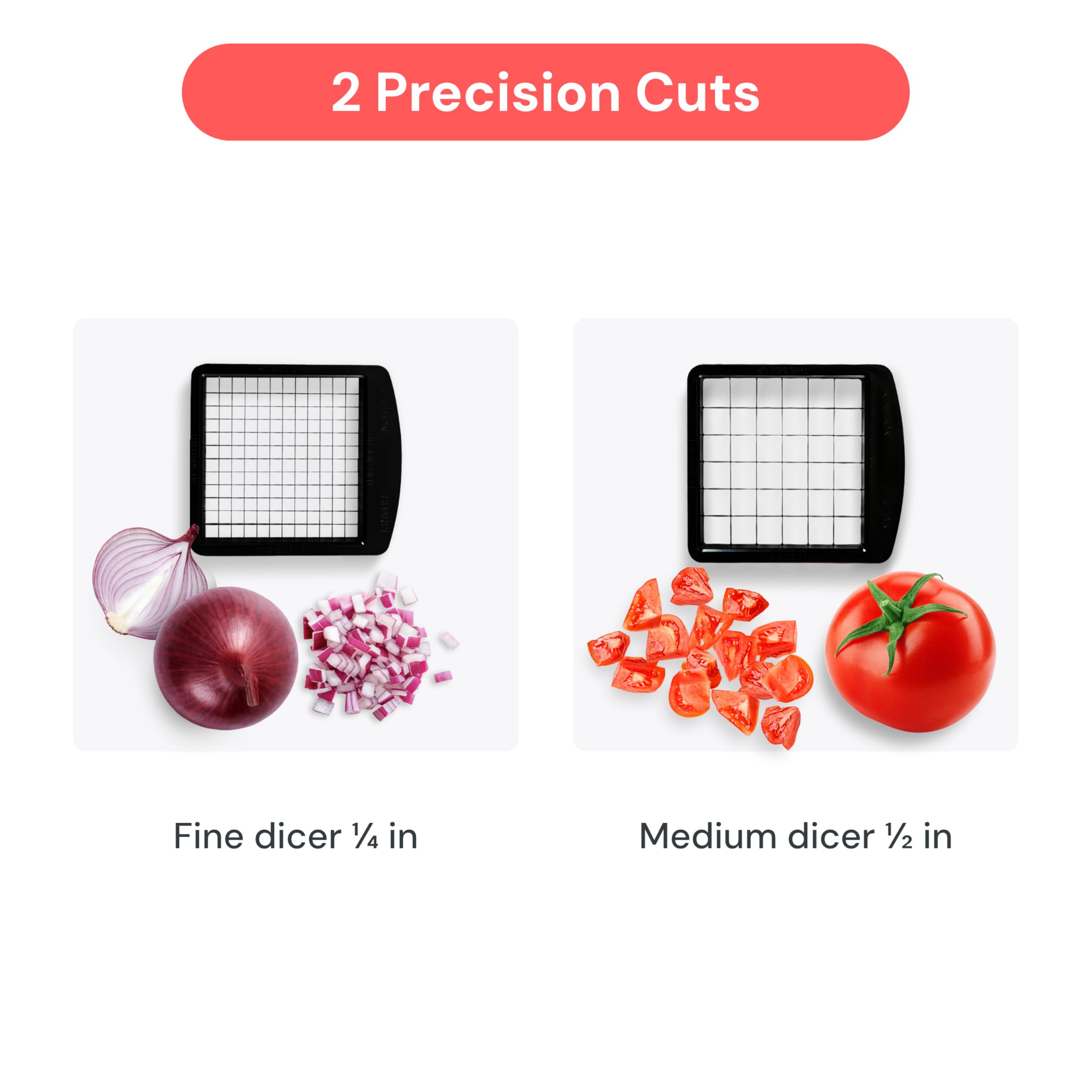 fullstar clear collection bowl holding chopped vegetables for quick serving