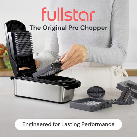 Fullstar close-up of 420 stainless steel blades for long-lasting sharpness