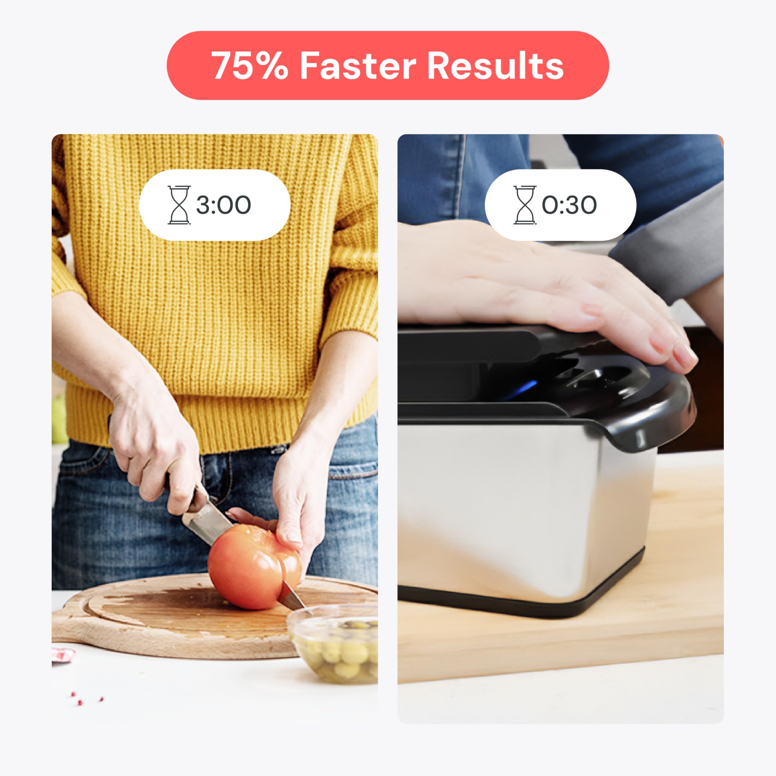 fullstar pro in use chopping onion quickly for faster meal prep benefit
