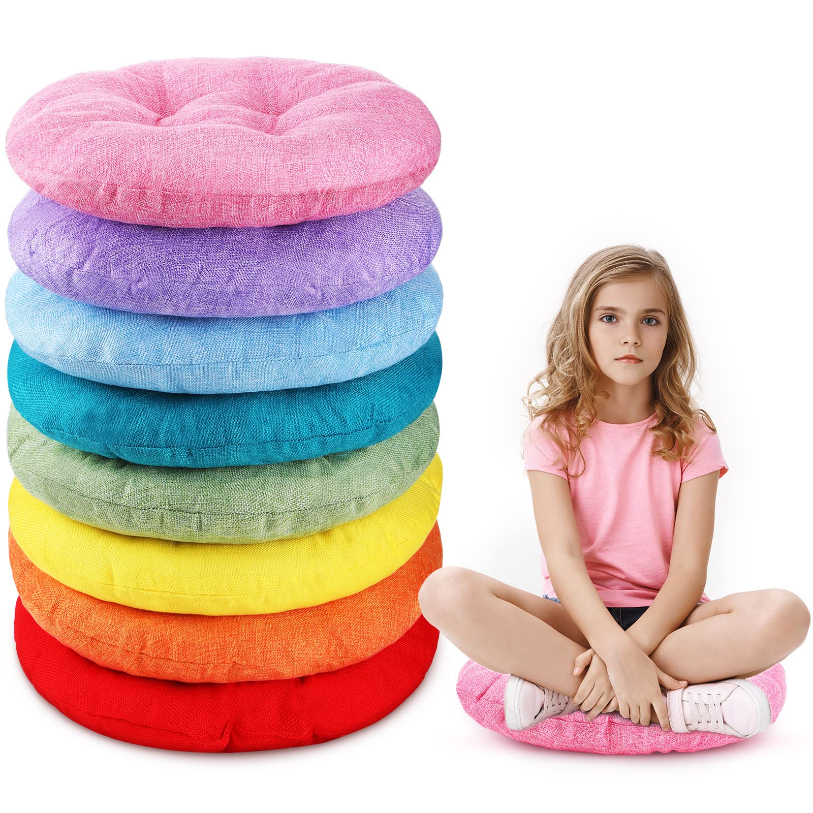 Fumete front packaging showing colorful cushion set and classroom use benefit