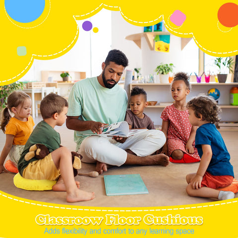 Fumete cushions used in classroom circle time showing flexible seating benefit