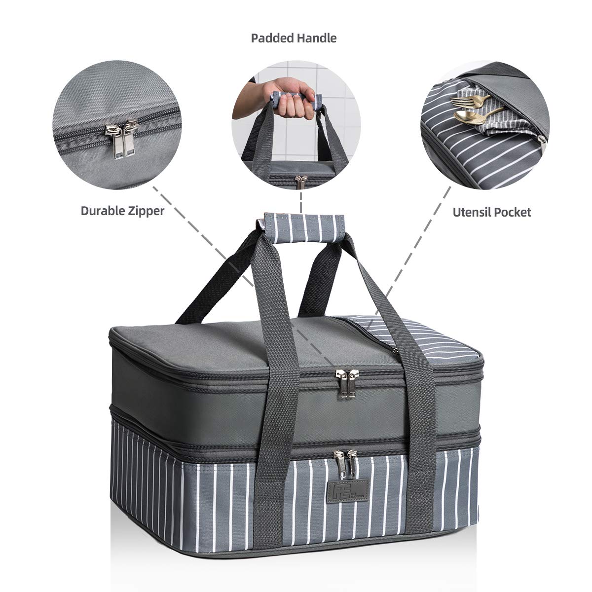 FUN ELEMENTS padded carry handle close-up showing comfortable grip for easy carrying