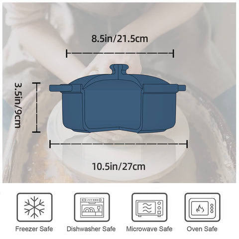 FUN ELEMENTS casserole beside utensils to show scale and portion guidance