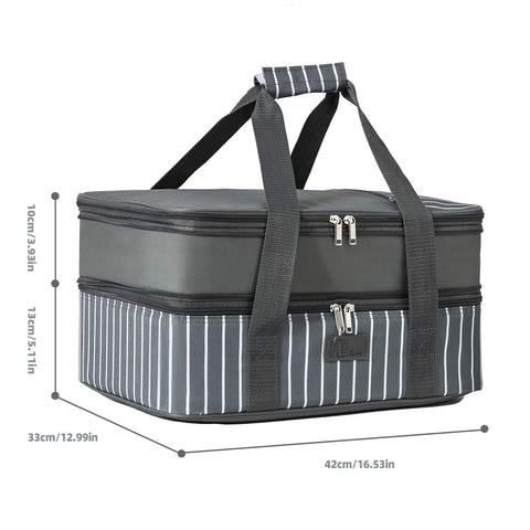 FUN ELEMENTS exterior zip pocket detail storing utensils and small accessories neatly
