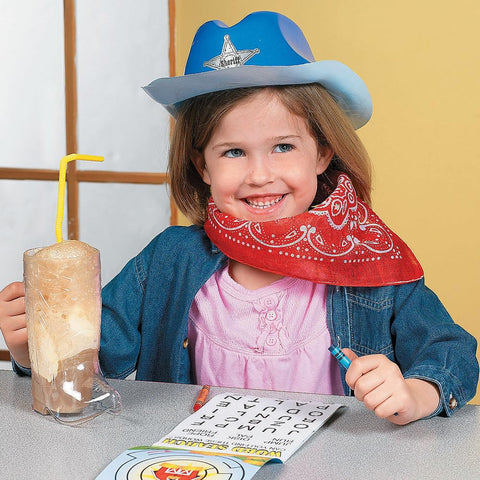 Fun Express boot cup held in hand showing 6.5-inch scale and comfortable grip