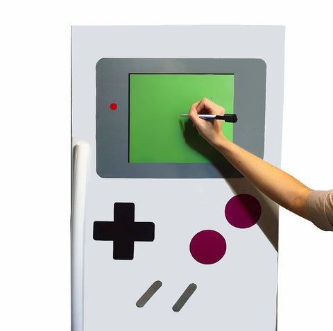 Fun Fridges FridgeBoy front view showing full set and whiteboard benefit