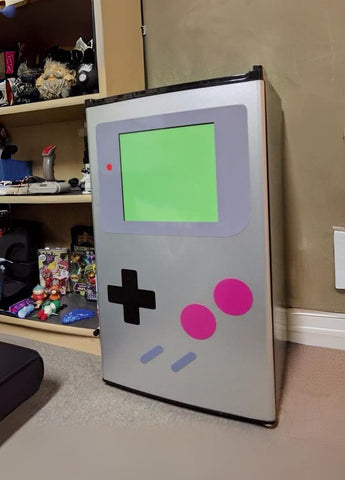 Fun Fridges FridgeBoy on dorm fridge showing playful decor benefit