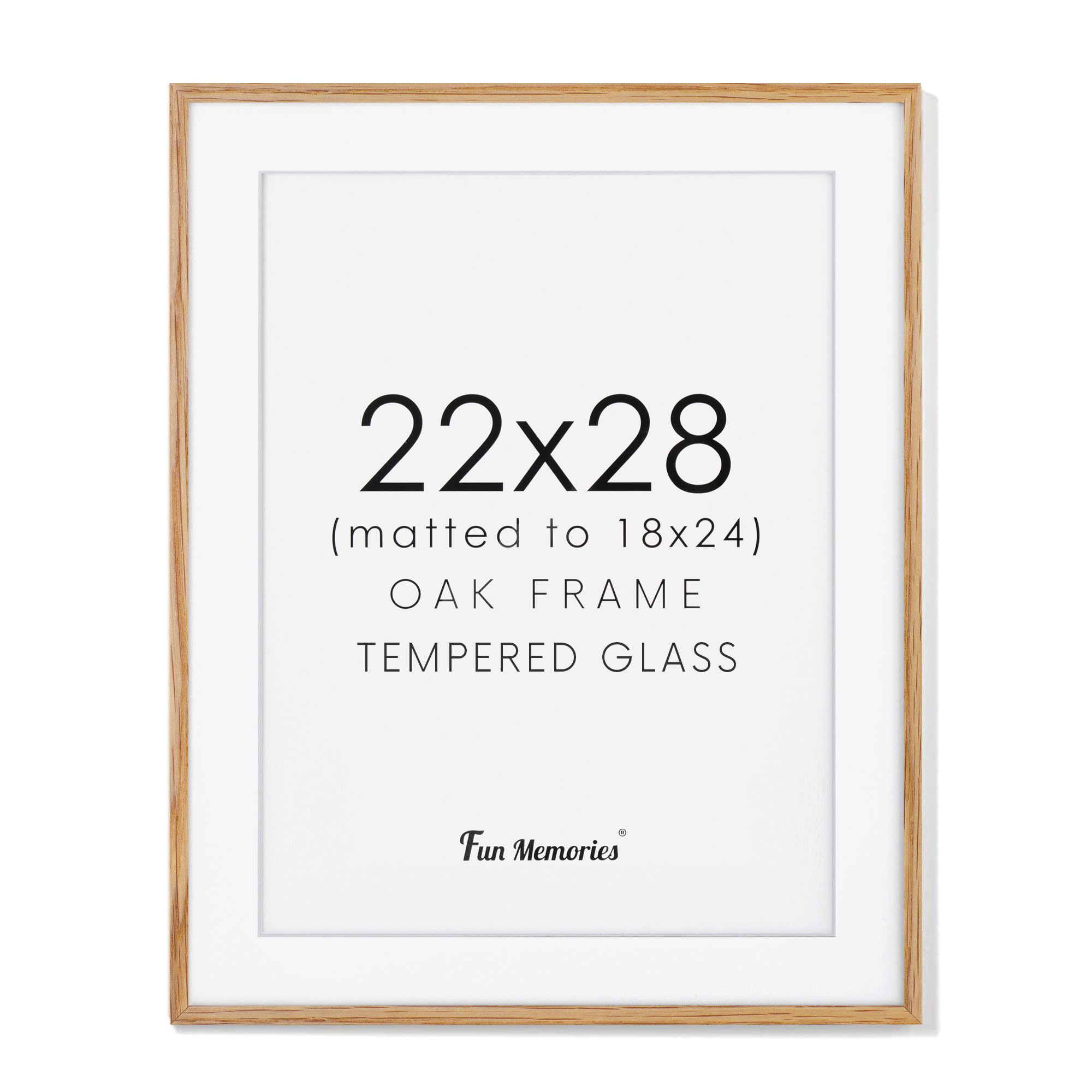 Fun Memories oak frame front view showing clean edges and balanced proportion