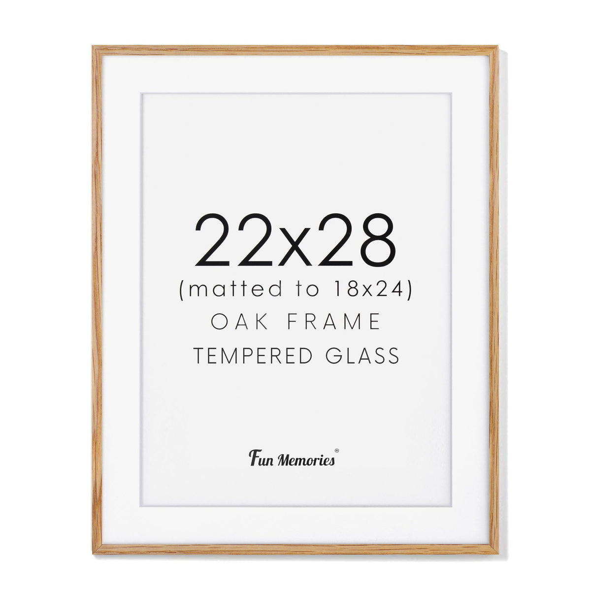 Fun Memories oak frame front view showing clean edges and balanced proportion