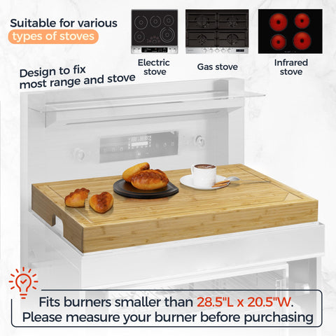 Fun Memories raised legs detail showing clearance over stove knobs for safe coverage