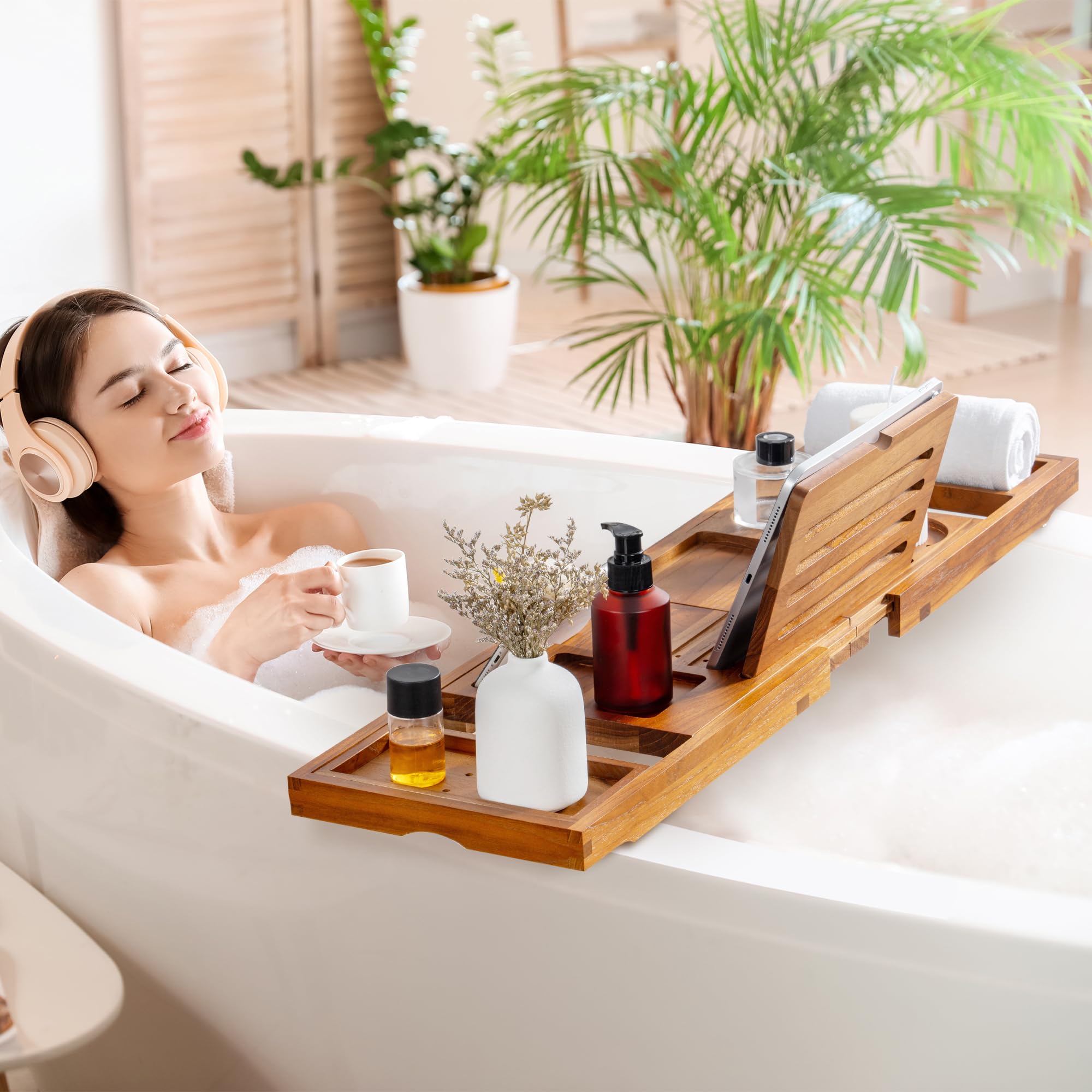 Fun Memories tray styled in bathroom setting adding spa-like ambiance benefit
