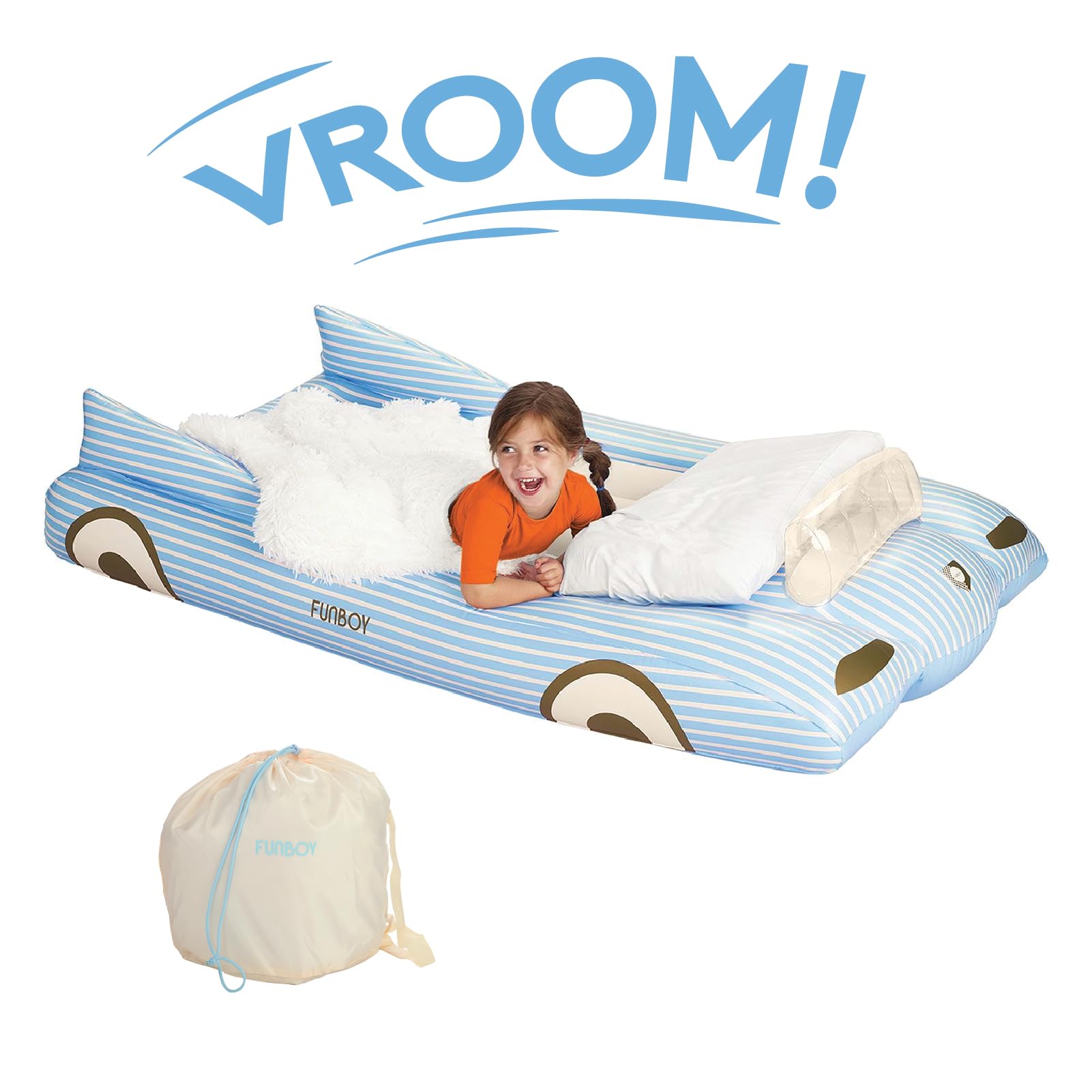 FUNBOY close-up of flocked sleep surface for soft comfortable feel