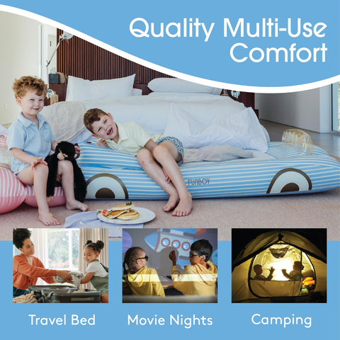 FUNBOY folded mattress inside carry bag for easy storage and transport