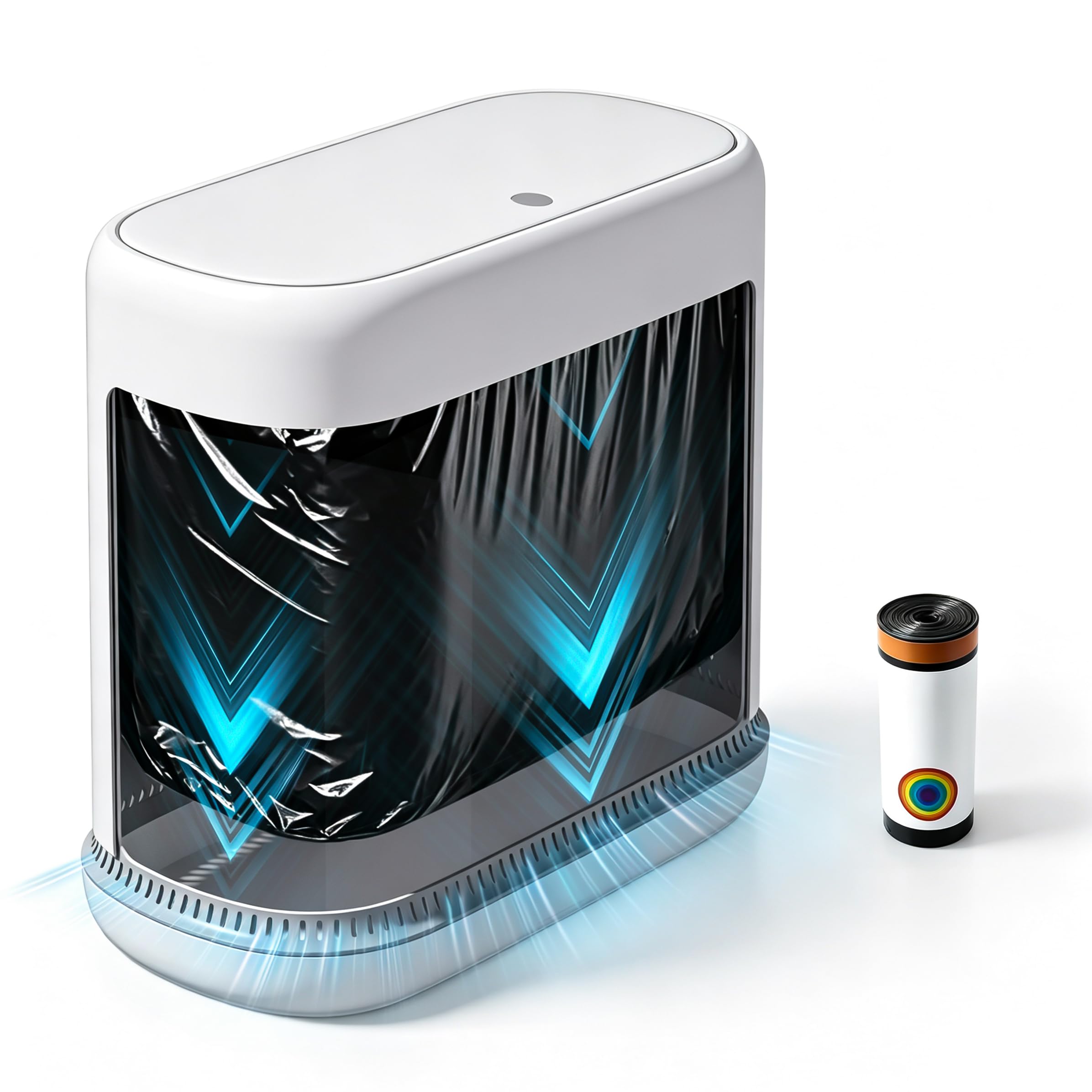 funest front view showing slim design and covered lid for discreet storage