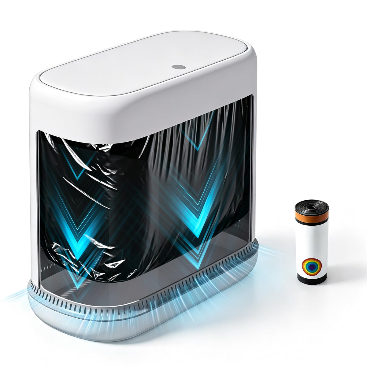 funest front view showing slim design and covered lid for discreet storage